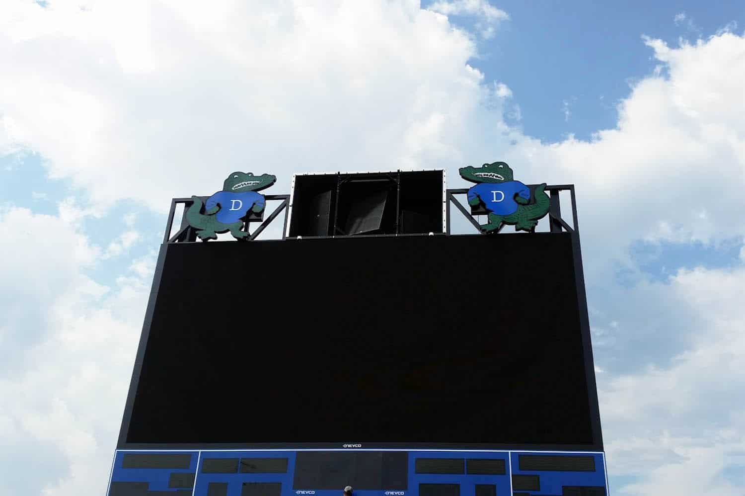 A SINGLE DANLEY JERICHO HORN COVERS 6,000SEAT HIGH SCHOOL FOOTBALL