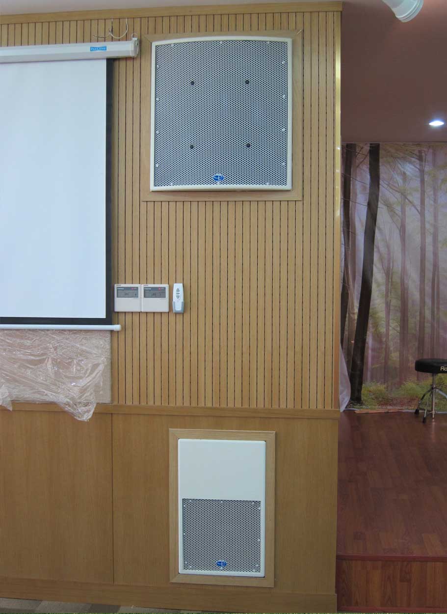 SM-80 and THMINI installed in wall at Hanoi International Fellowship