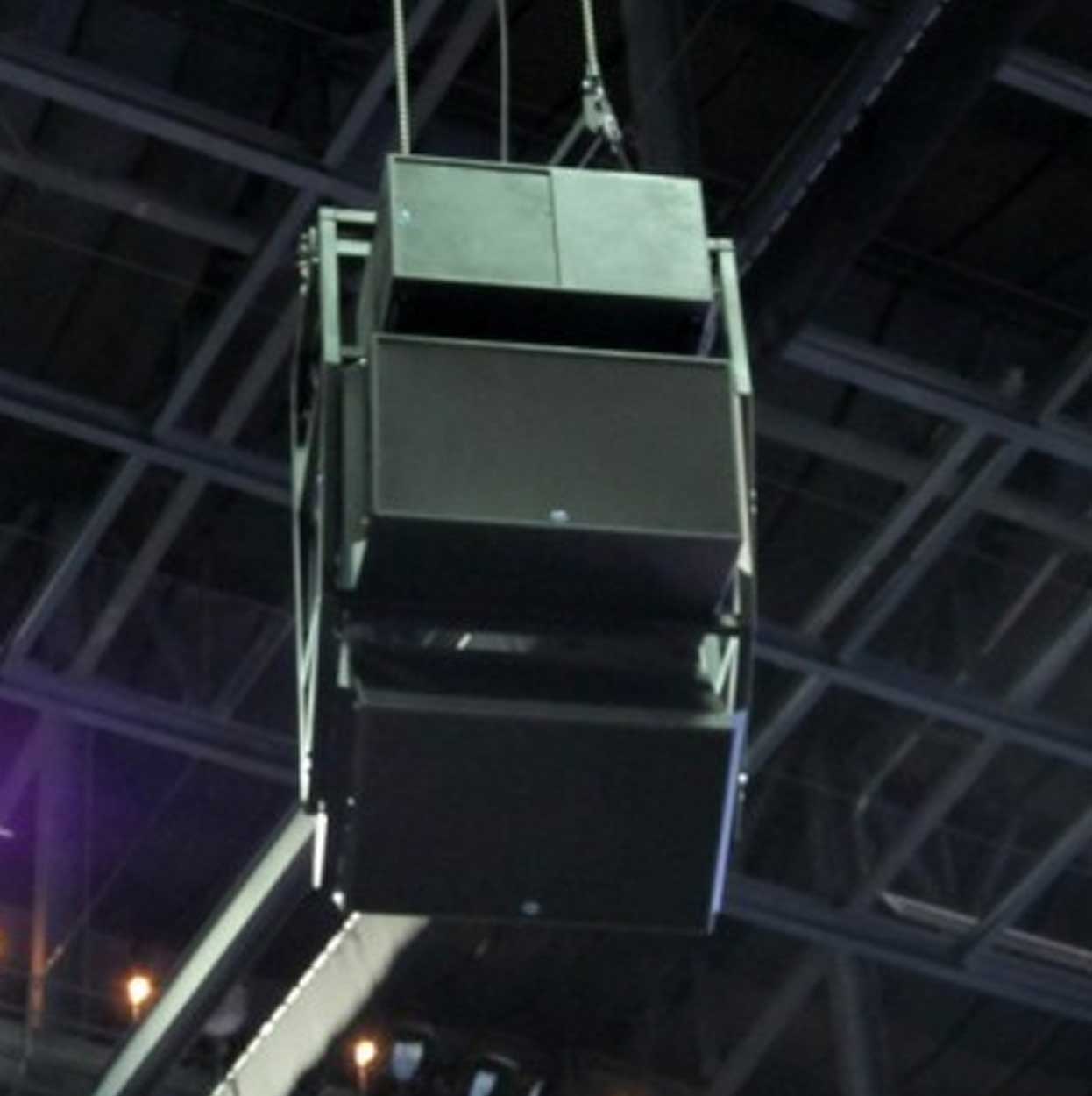 speaker clusters at Nationwide Arena - Home of the Blue Jackets