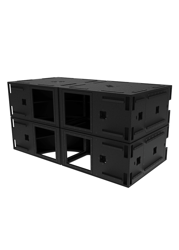 4 stacked BC215T subwoofers
